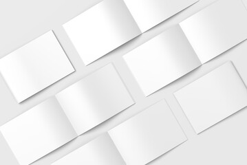 Leinwandbilder Weiß  Blank a4 landscape brochure mockup  © Juanda