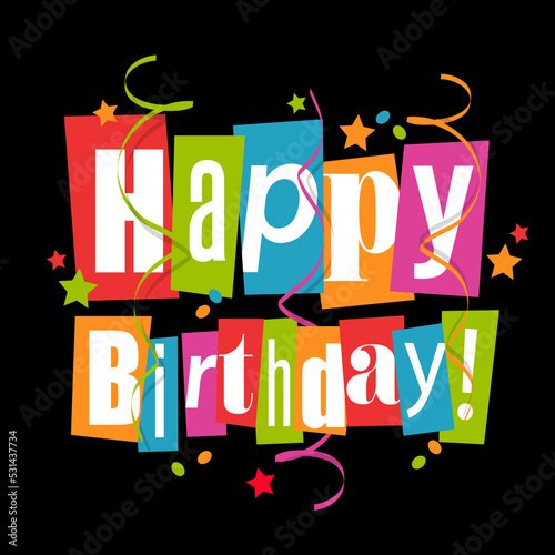 Canvas Print Happy birthday