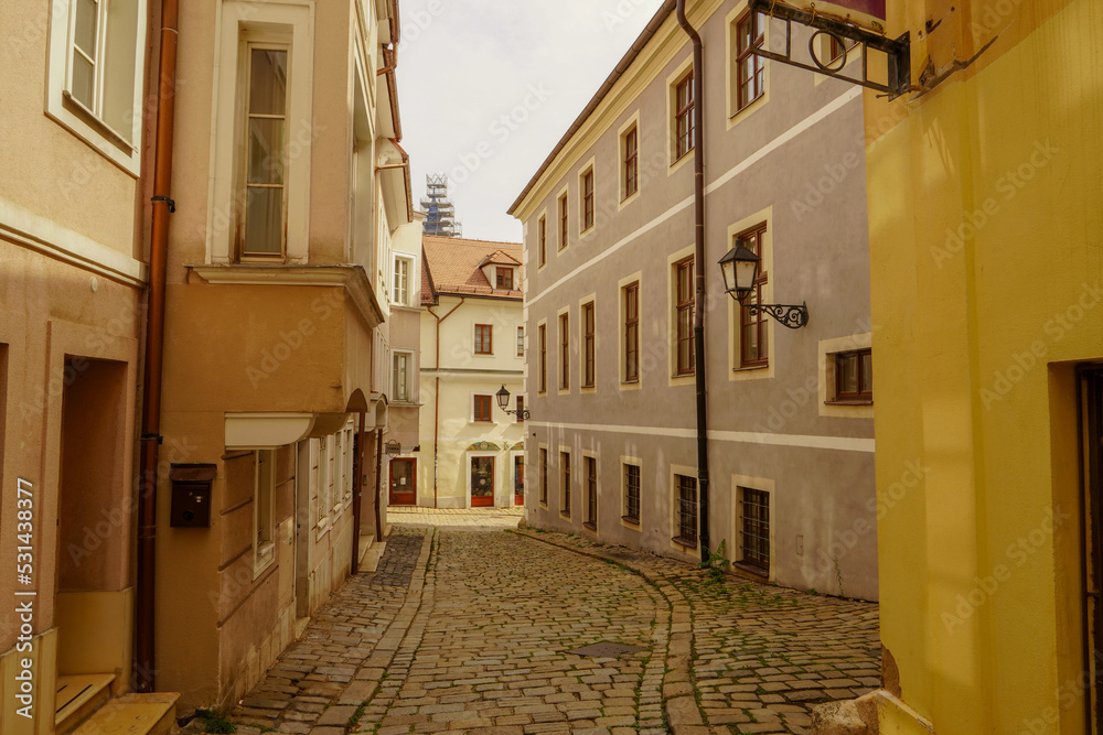 Bratislava, Slovakia - Aug 30, 2022:A street in the city center.