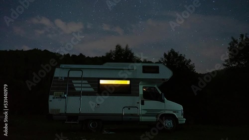 Night Camping with Camper Car