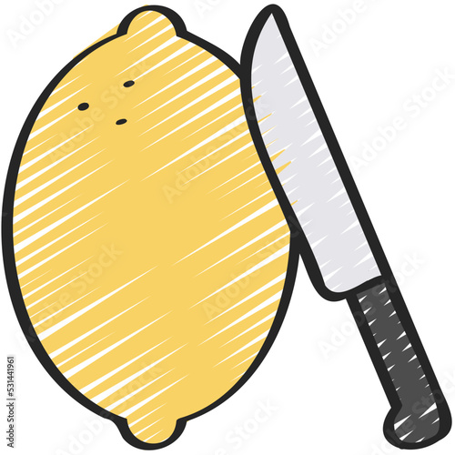 Lemon Slicing Icon