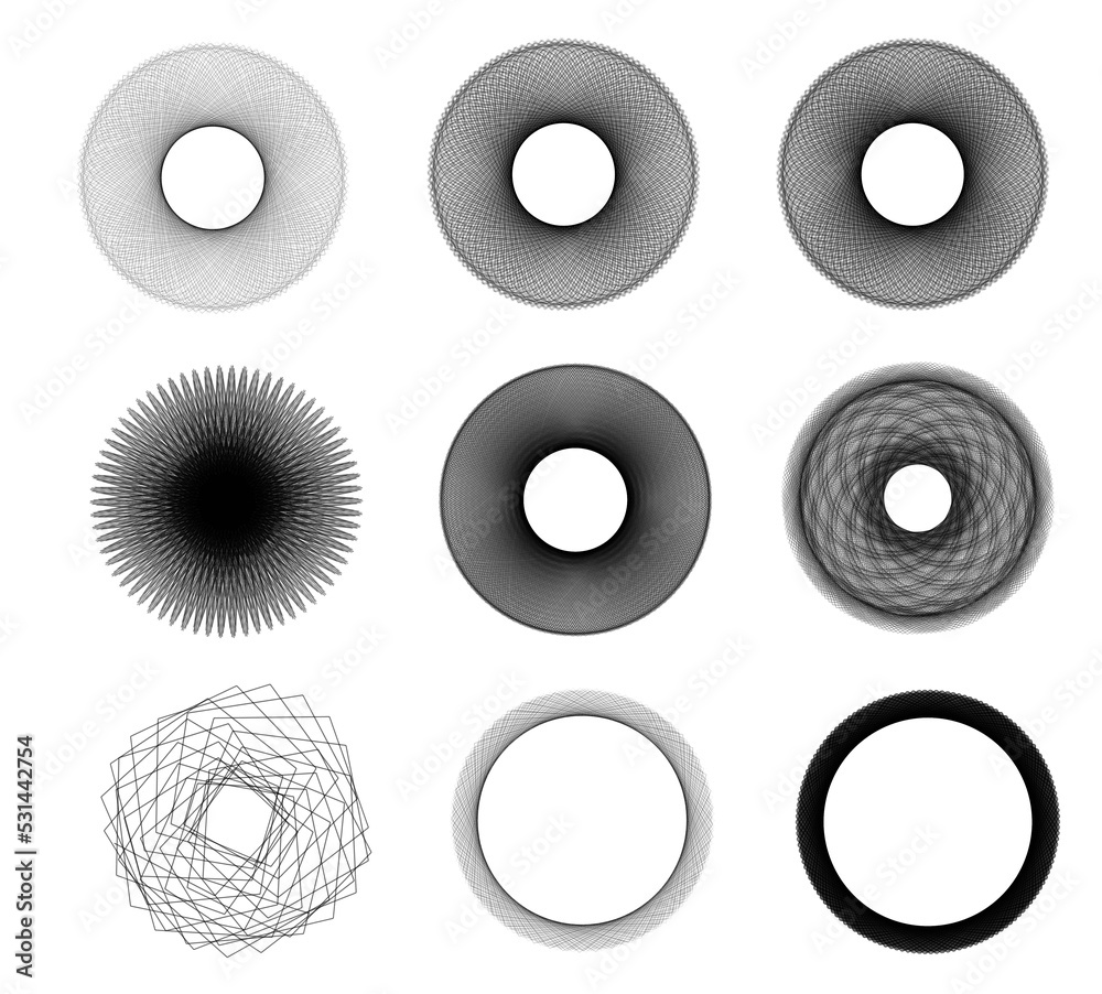 Abstract spherical shapes isolated over transparent background Abstract spherical shapes isolated over transparent background