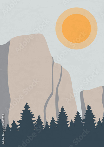 Zion National Park poster vector illustration design.