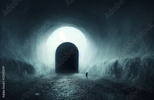 Fotografie the death itself, scary horror shot of Grim Reaper