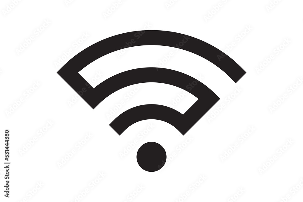 Wi Fi symbol signal connection. Vector wireless internet technology sign. Wifi network communication icon. Wi Fi symbol signal connection. Vector wireless internet technology sign. Wifi network communication icon.