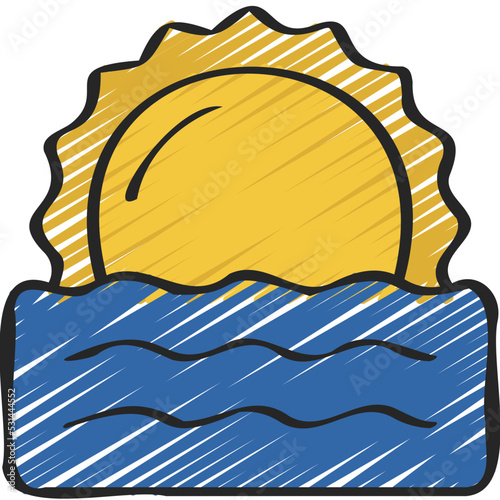 Sunrise Ocean Icon