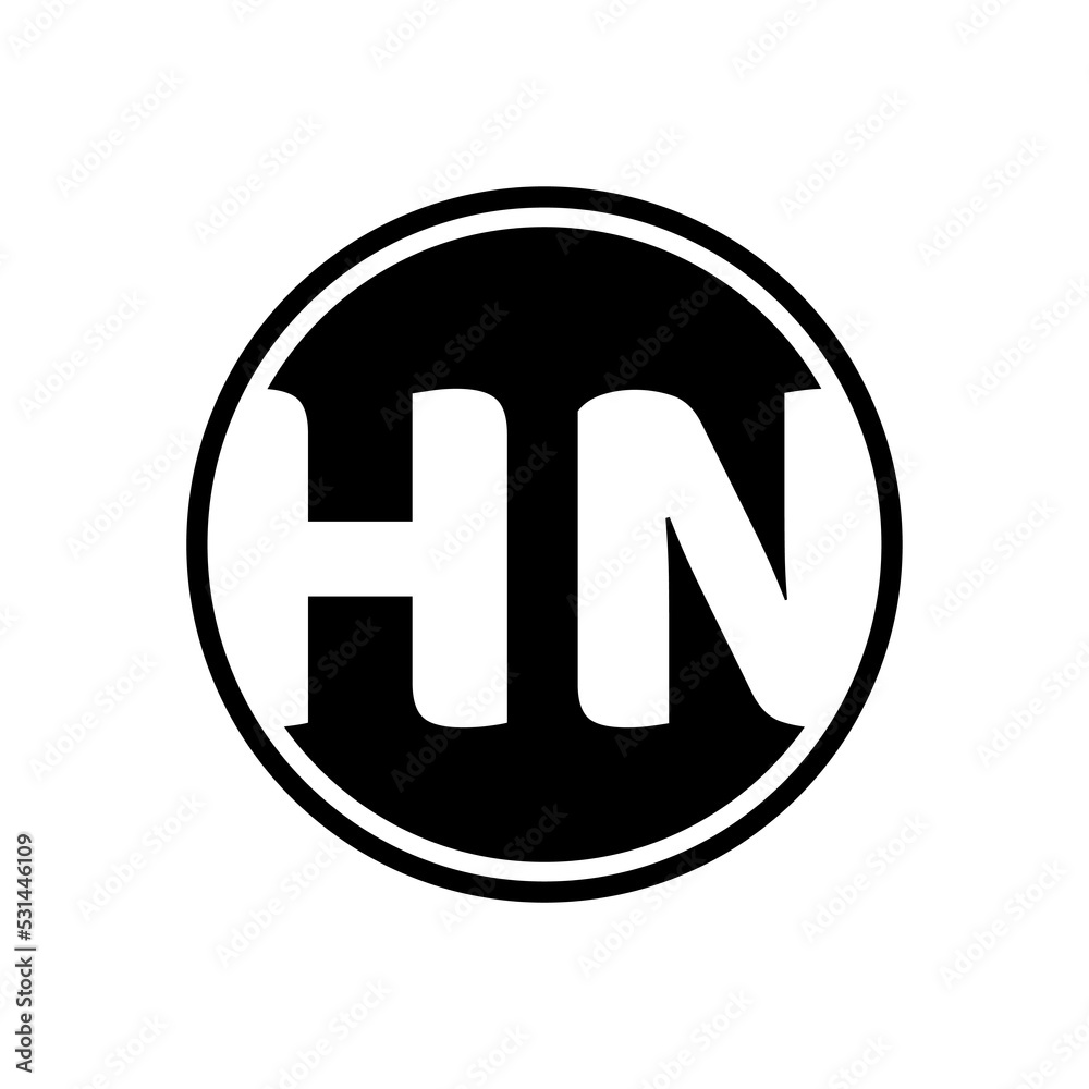 HN company name initial letters monogram. HN icon. HN company name initial letters monogram. HN icon.