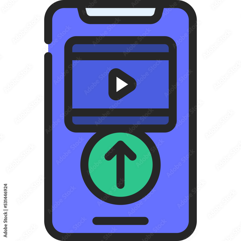 Mobile Video Upload Icon