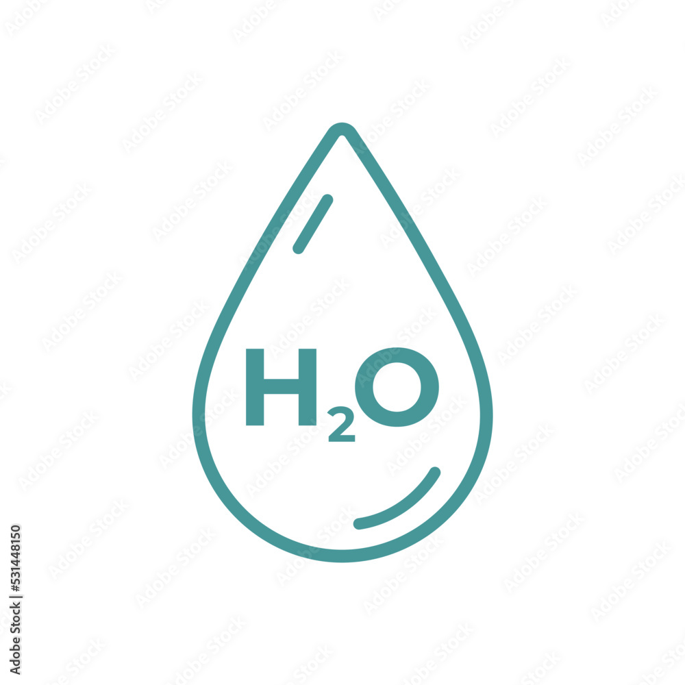 H2O Water drop vector icon water icon line art design. Aqua symbol
H2O Water drop vector icon water icon line art design. Aqua symbol
