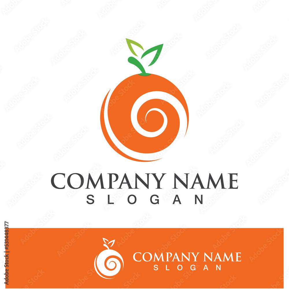 Orange logo and symbol vector icon Orange logo and symbol vector icon