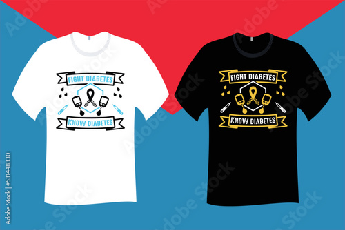 Fight Diabetes Know Diabetes T Shirt Design
