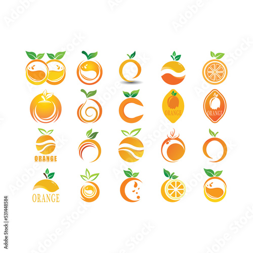 Orange logo icon design illustration