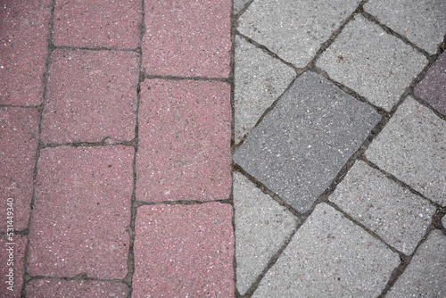 Paving slabs of different colors