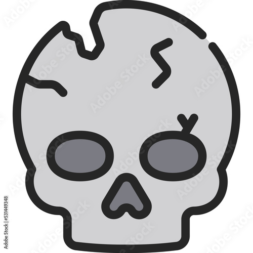 Cracked Skull Icon