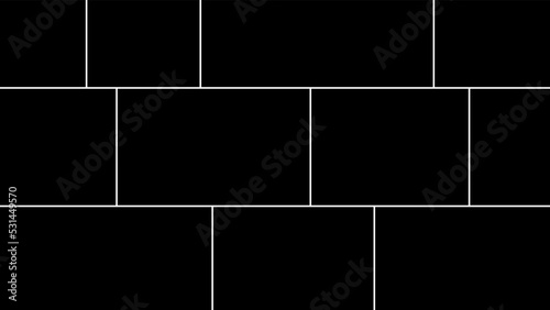 Empty collage for pictures. Vector photo frame for memory.
