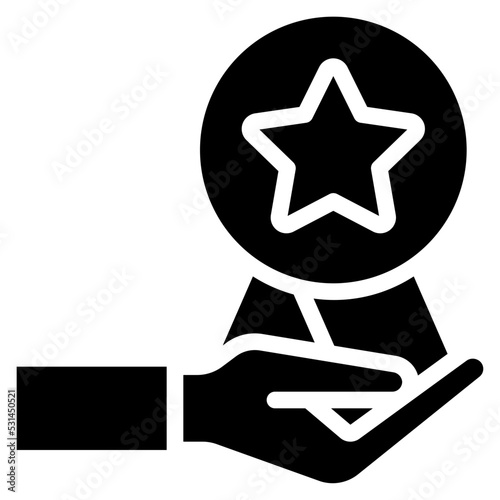 Give Star Ribbon Icon