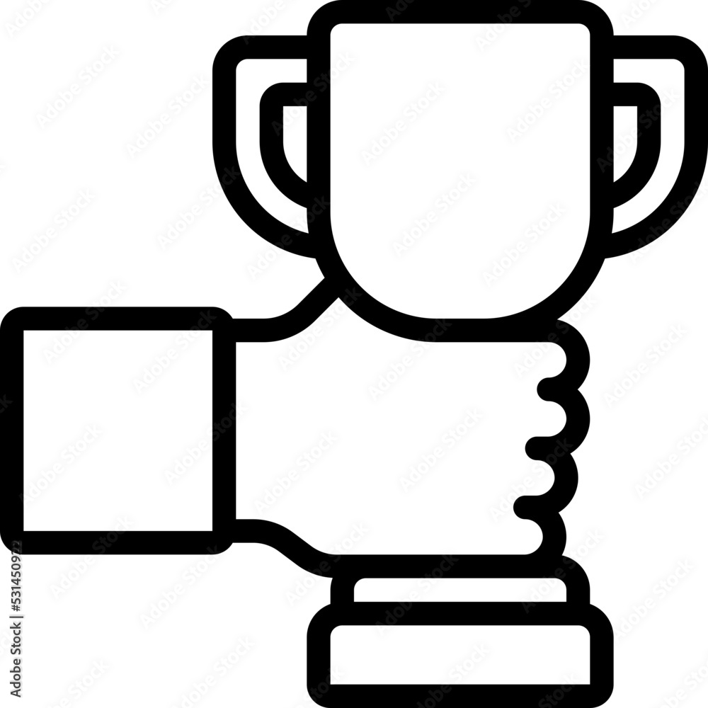 Hand Holding Trophy Icon Hand Holding Trophy Icon