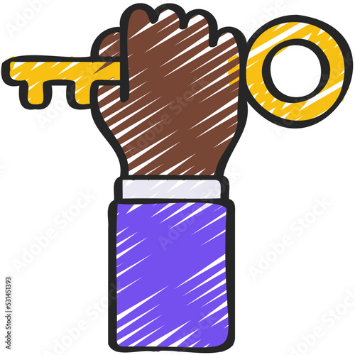 Holding Up Key Icon