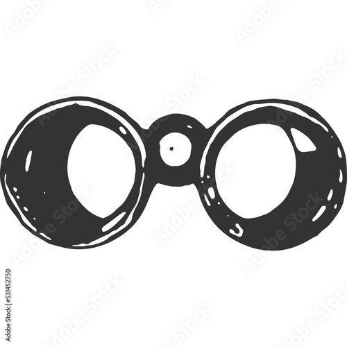 Binocular Vintage Illustration Vector
