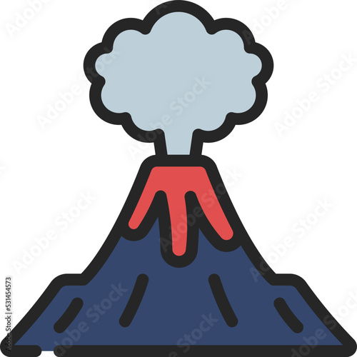 Volcano Eruption Icon