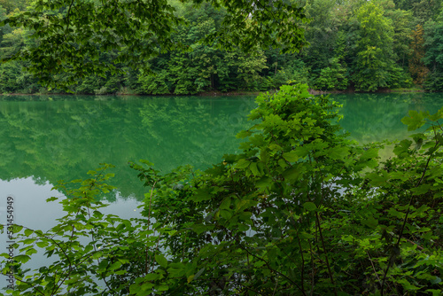 Fototapeta Naklejka Na Ścianę i Meble -  Emerald Lake in Szczecin, West Pomeranian Voivodeship, Poland, Central Europe