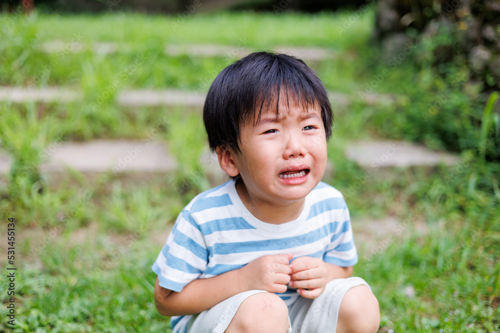 泣き顔の男の子