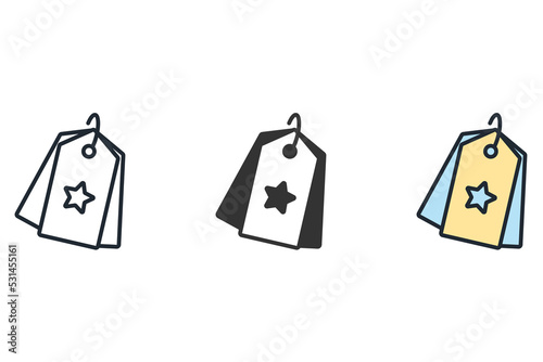 staff discount icons  symbol vector elements for infographic web