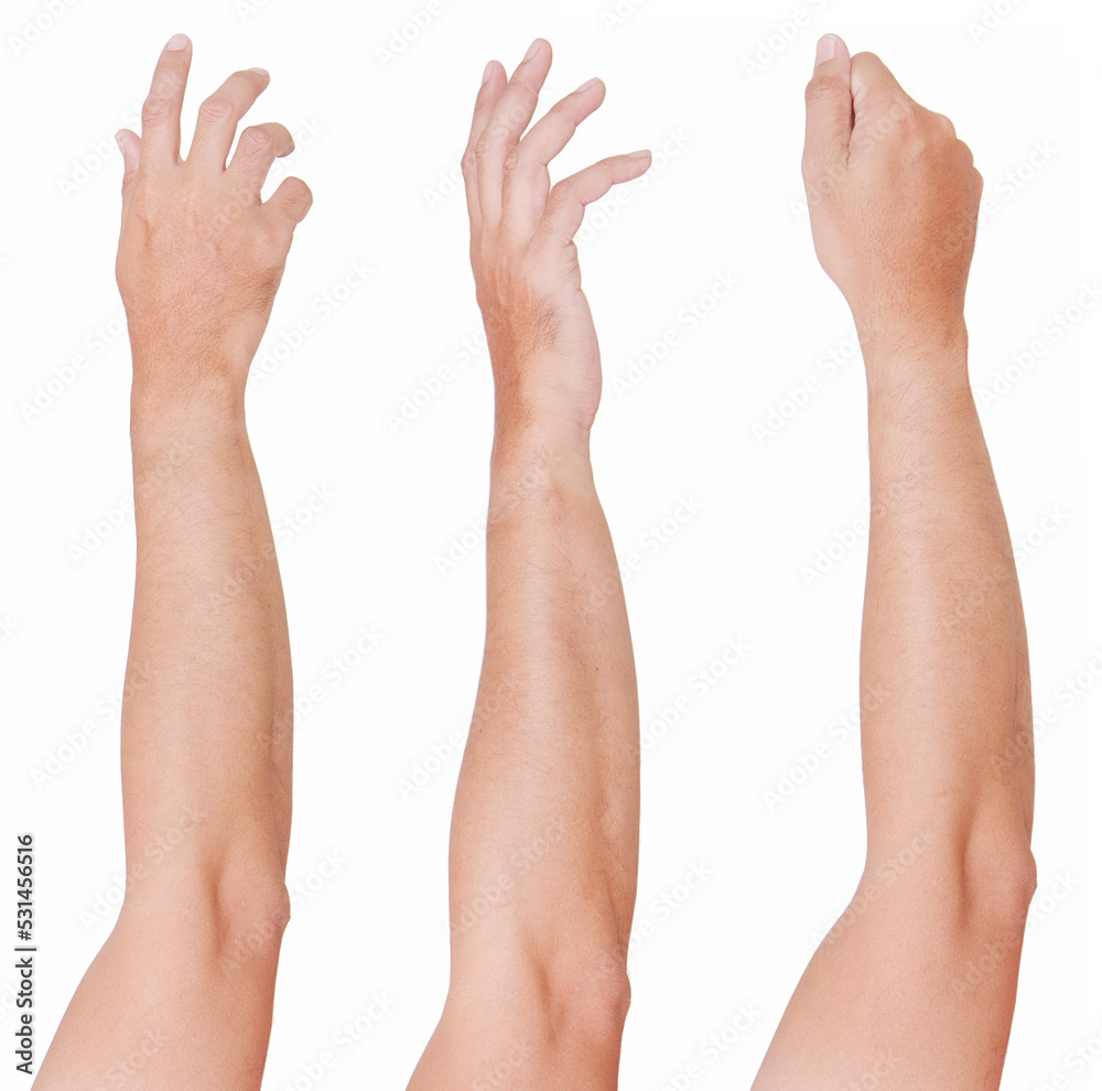 Male asian hand gestures isolated over the white background. Male asian hand gestures isolated over the white background.