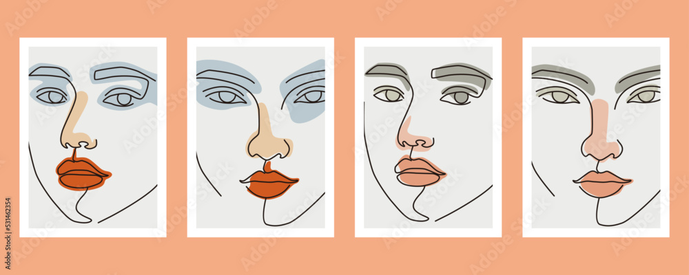 Abstract boho shape set