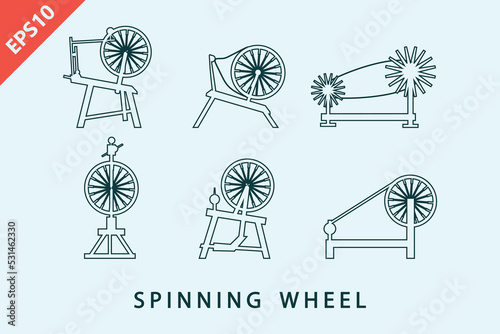 Spinning wheel design illustration template vector