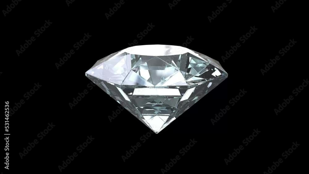 Diamond ratation with Alpha channel up front view Diamond ratation with Alpha channel up front view