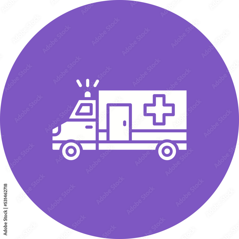 Ambulance Multicolor Circle Glyph Inverted Icon Ambulance Multicolor Circle Glyph Inverted Icon