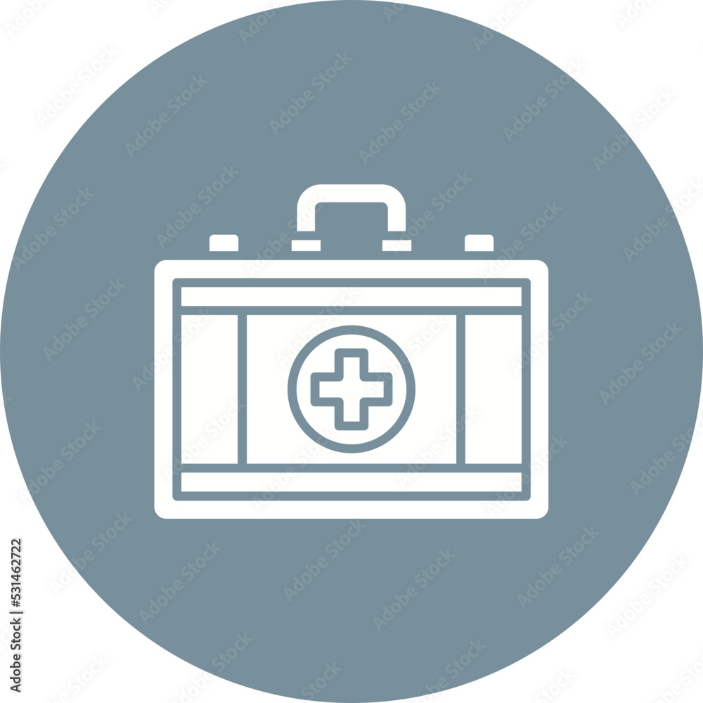 First Aid Kit Multicolor Circle Glyph Inverted Icon First Aid Kit Multicolor Circle Glyph Inverted Icon