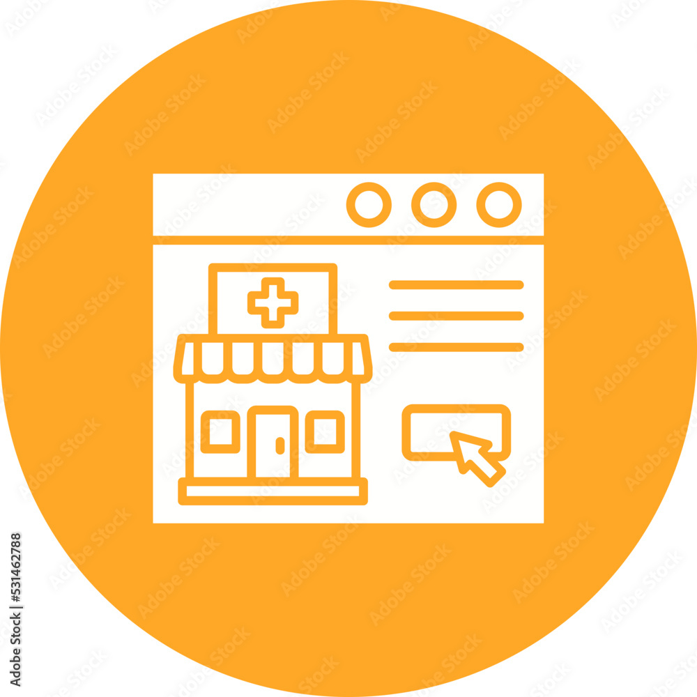 Online Pharmacy Multicolor Circle Glyph Inverted Icon Online Pharmacy Multicolor Circle Glyph Inverted Icon