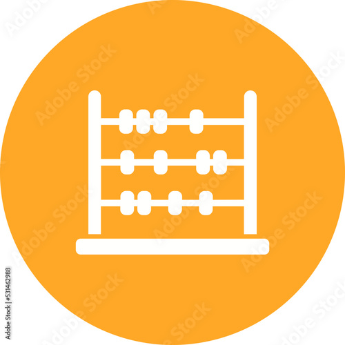 Abacus Multicolor Circle Glyph Inverted Icon