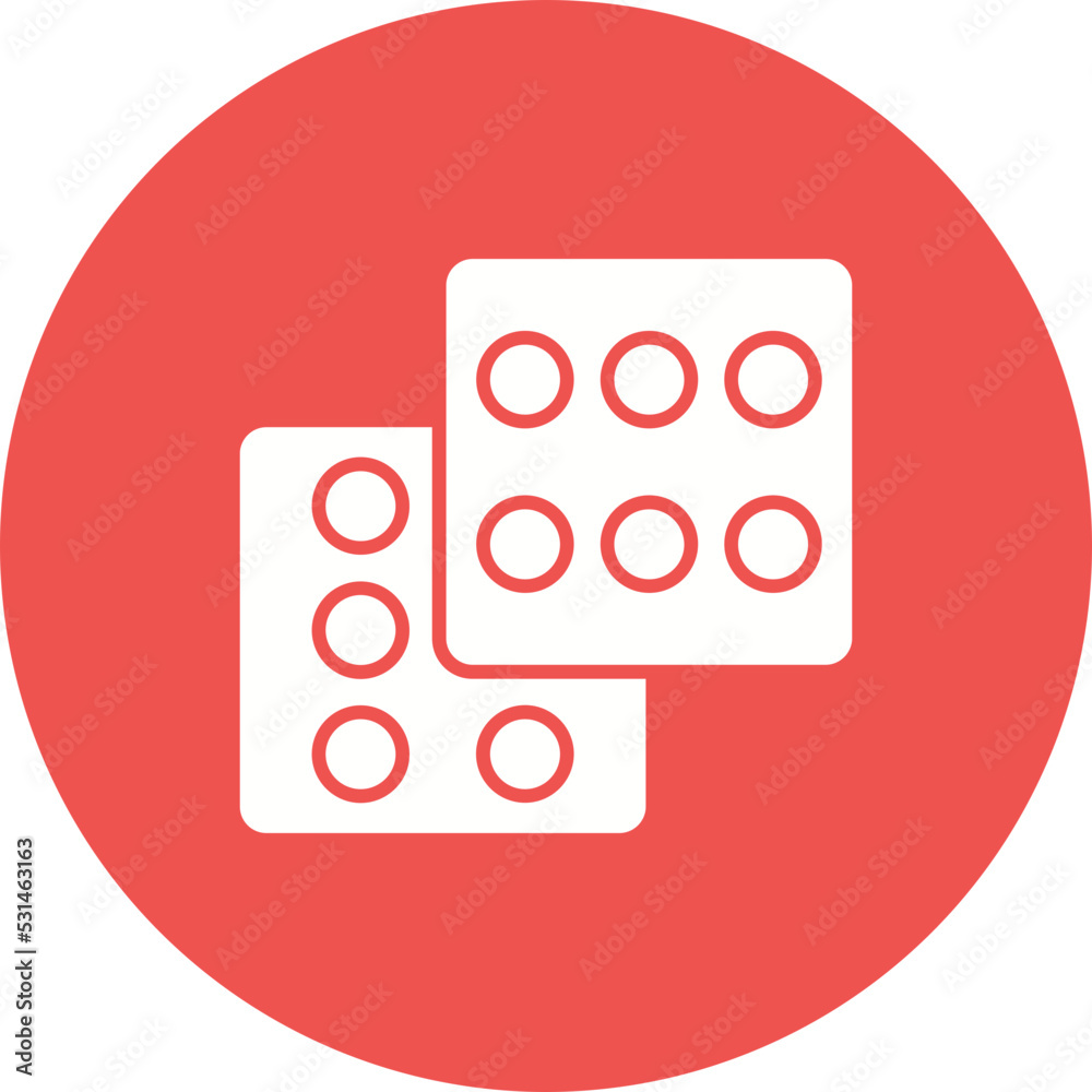 Dices Multicolor Circle Glyph Inverted Icon Dices Multicolor Circle Glyph Inverted Icon