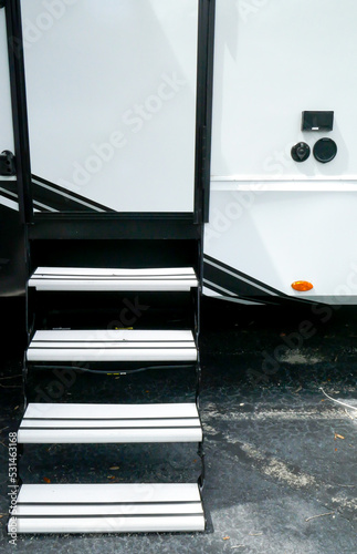 RV Motorhome entrance steps