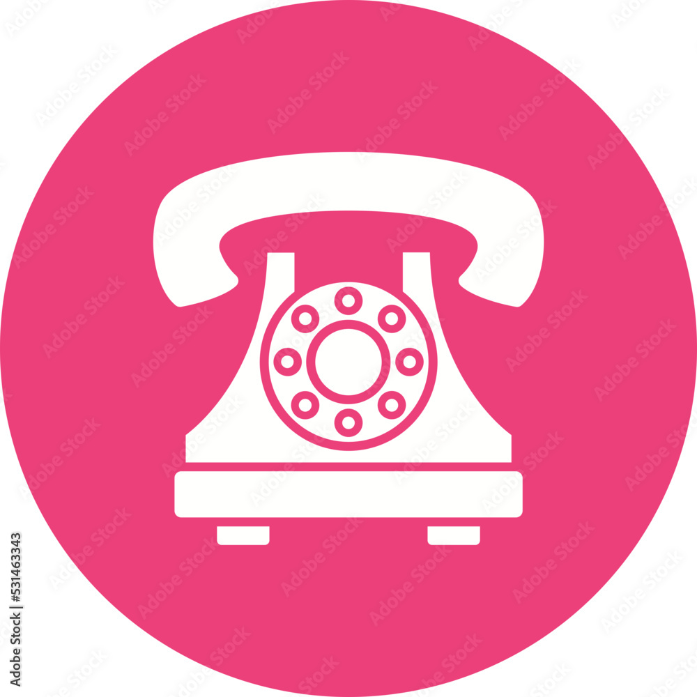 Telephone Multicolor Circle Glyph Inverted Icon Telephone Multicolor Circle Glyph Inverted Icon