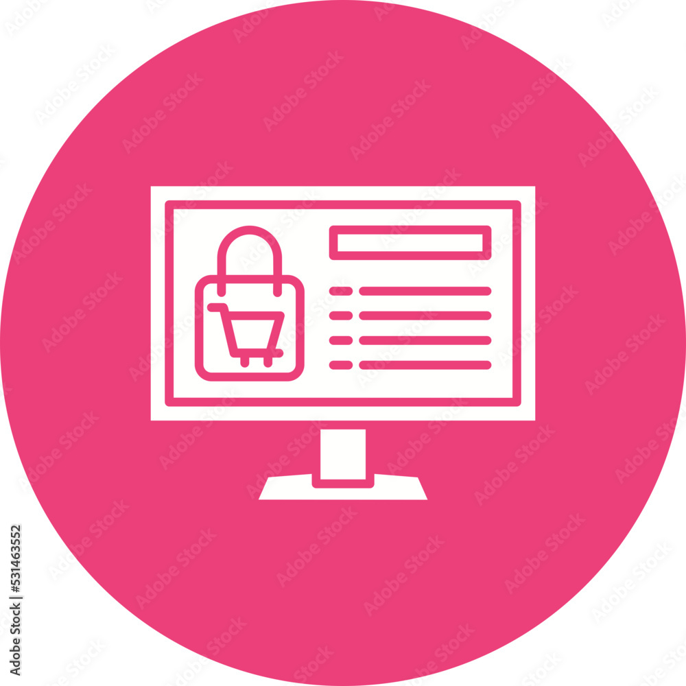 Ecommerce Multicolor Circle Glyph Inverted Icon Ecommerce Multicolor Circle Glyph Inverted Icon