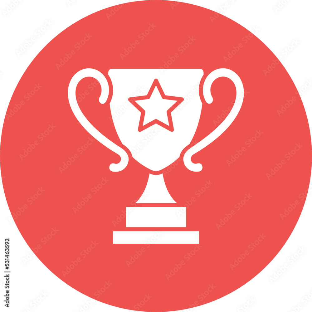 Trophy Multicolor Circle Glyph Inverted Icon Trophy Multicolor Circle Glyph Inverted Icon