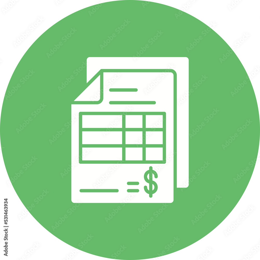 Invoice Multicolor Circle Glyph Inverted Icon Invoice Multicolor Circle Glyph Inverted Icon