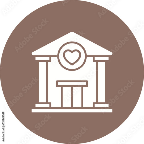 Non Profit Organization Multicolor Circle Glyph Inverted Icon
