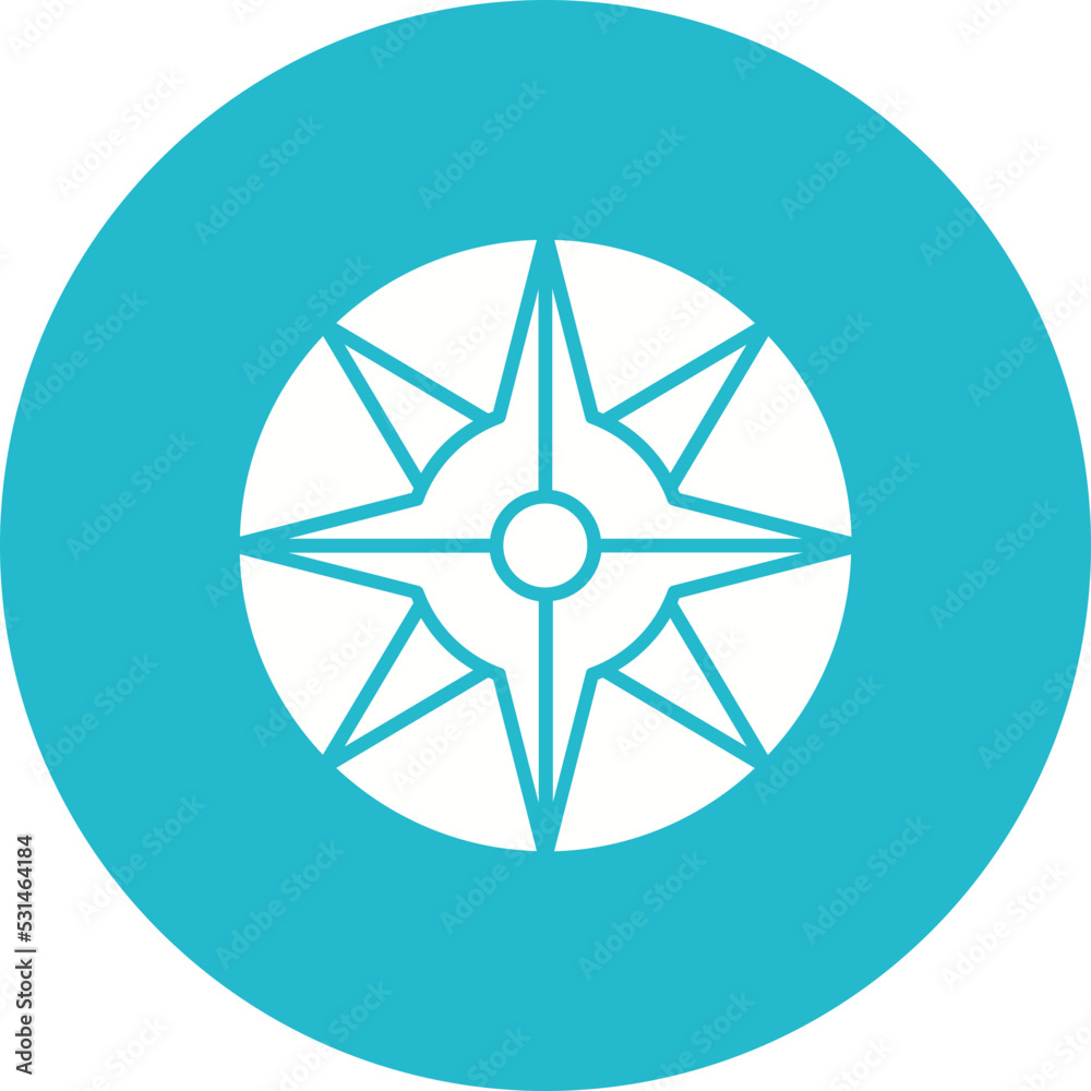 Compass Multicolor Circle Glyph Inverted Icon Compass Multicolor Circle Glyph Inverted Icon
