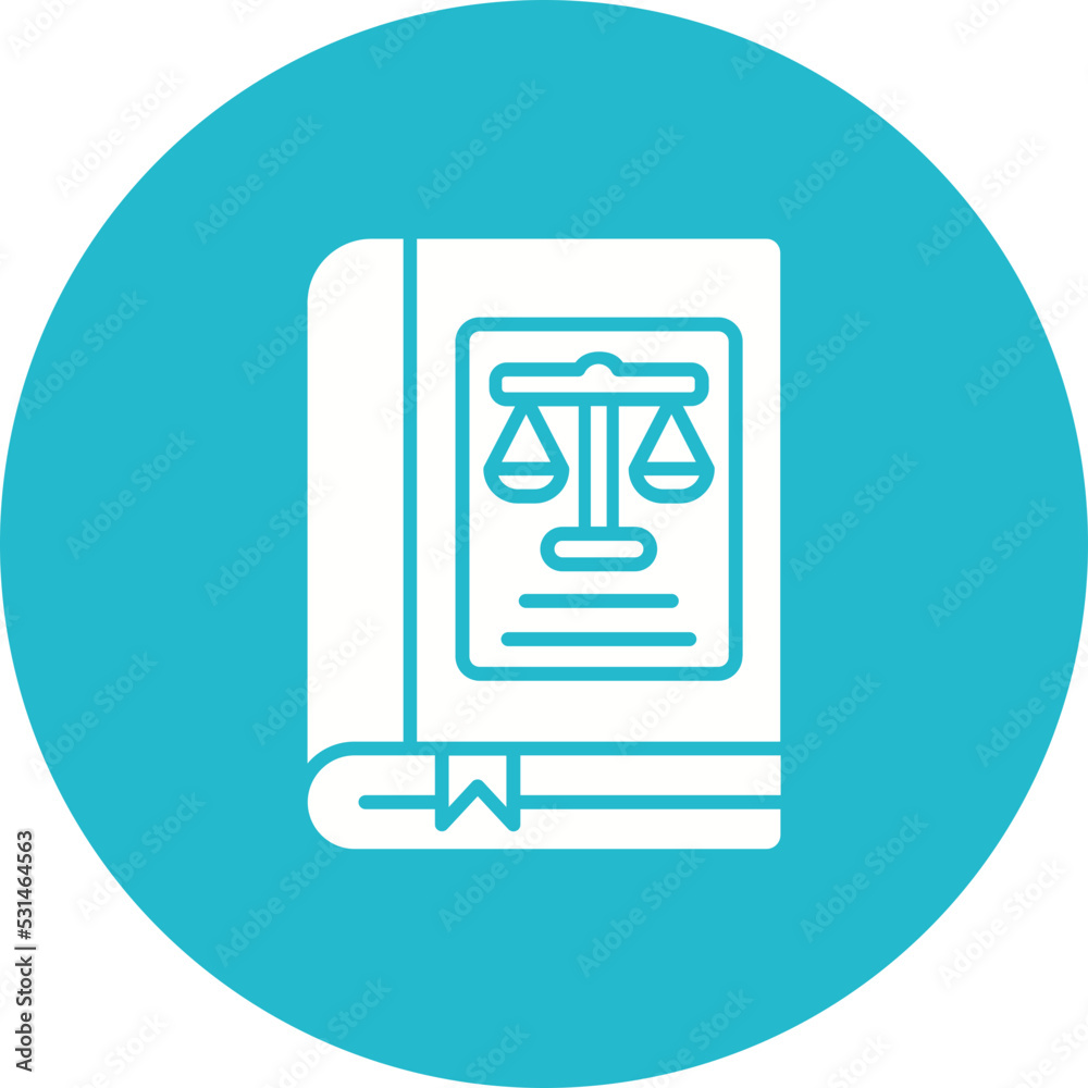 Law Multicolor Circle Glyph Inverted Icon Law Multicolor Circle Glyph Inverted Icon