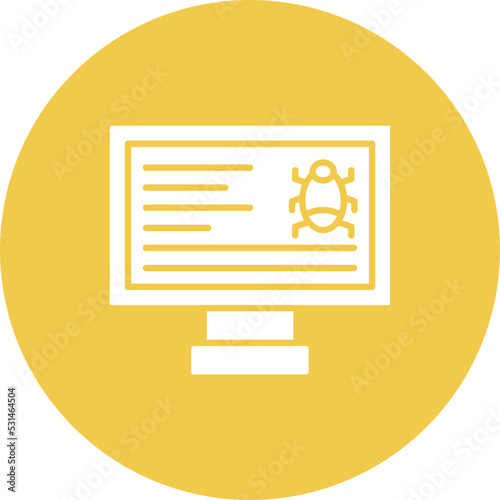 Cybercrime Multicolor Circle Glyph Inverted Icon