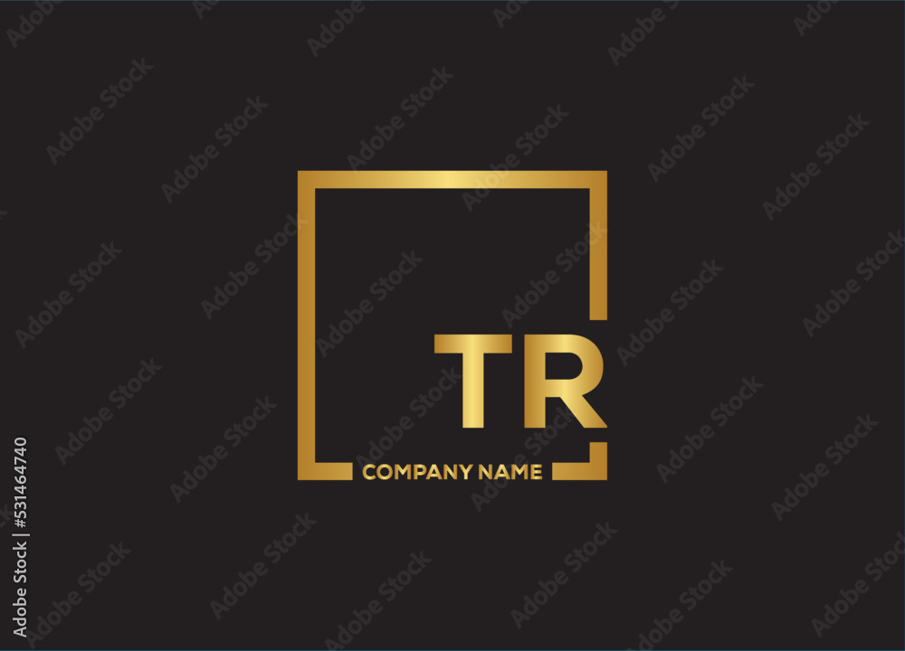 Initial Letter TR Logo or Icon Design Vector Image Template Initial Letter TR Logo or Icon Design Vector Image Template