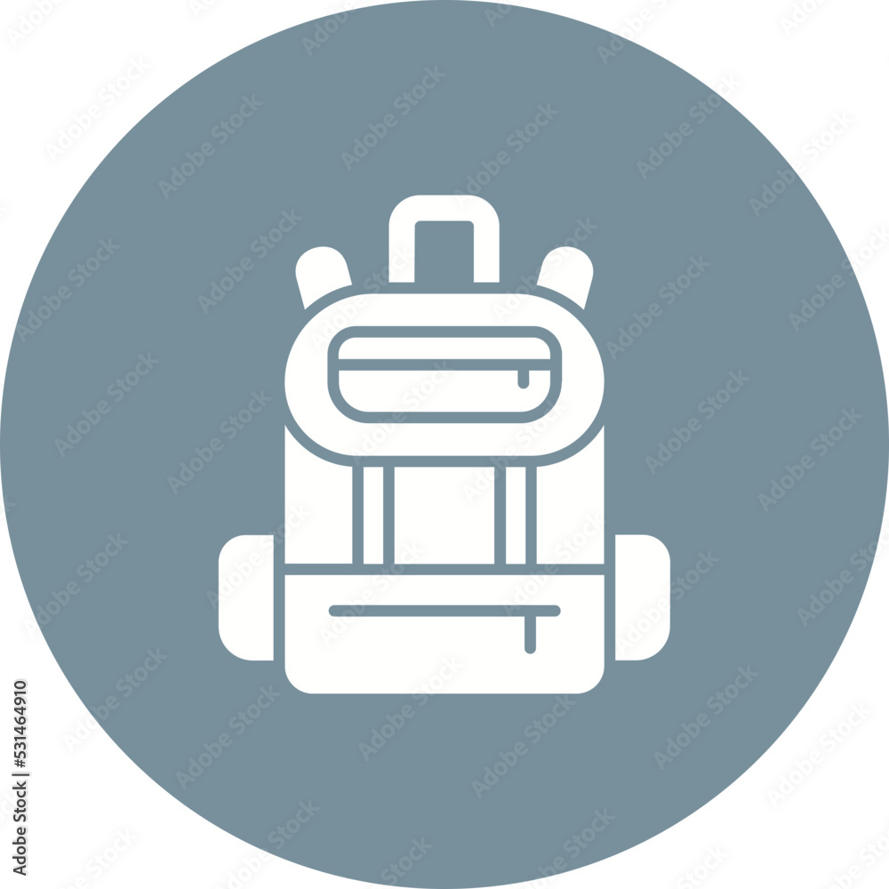 Backpack Multicolor Circle Glyph Inverted Icon Backpack Multicolor Circle Glyph Inverted Icon