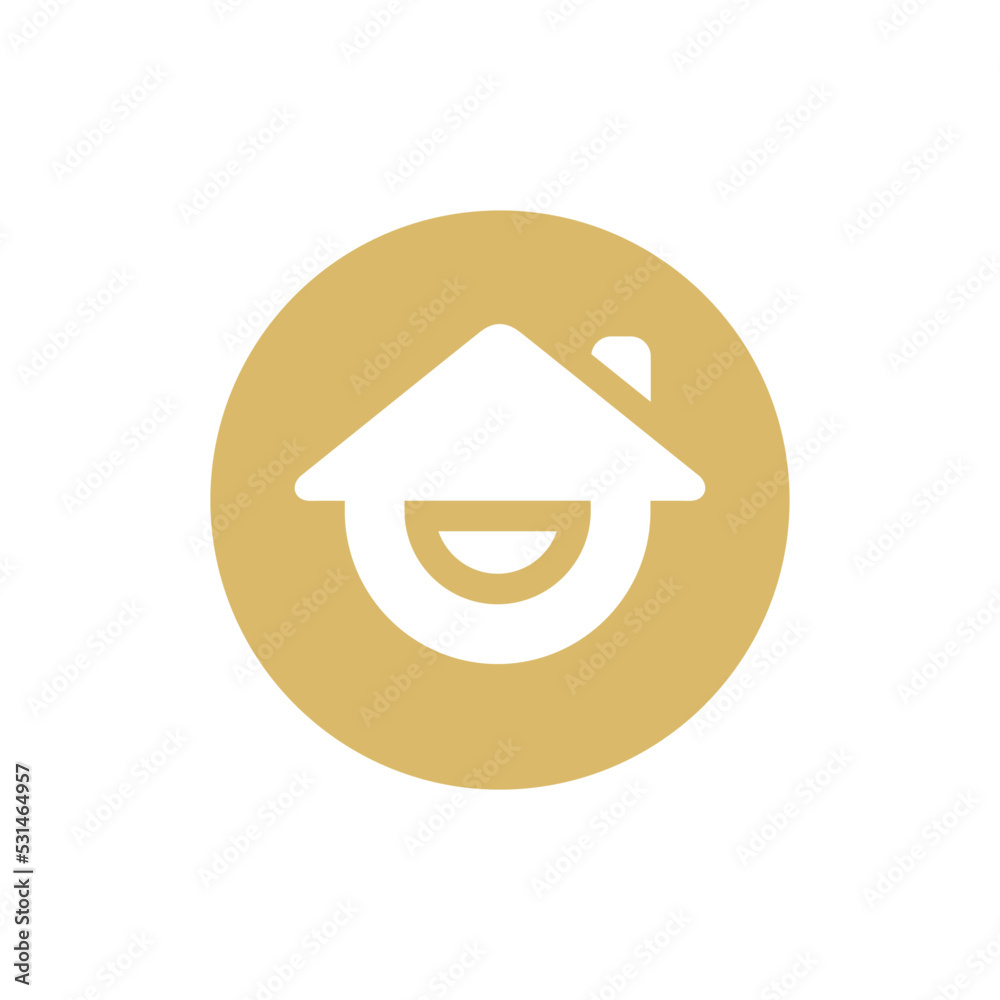 Happy house logo icon design template vector Happy house logo icon design template vector