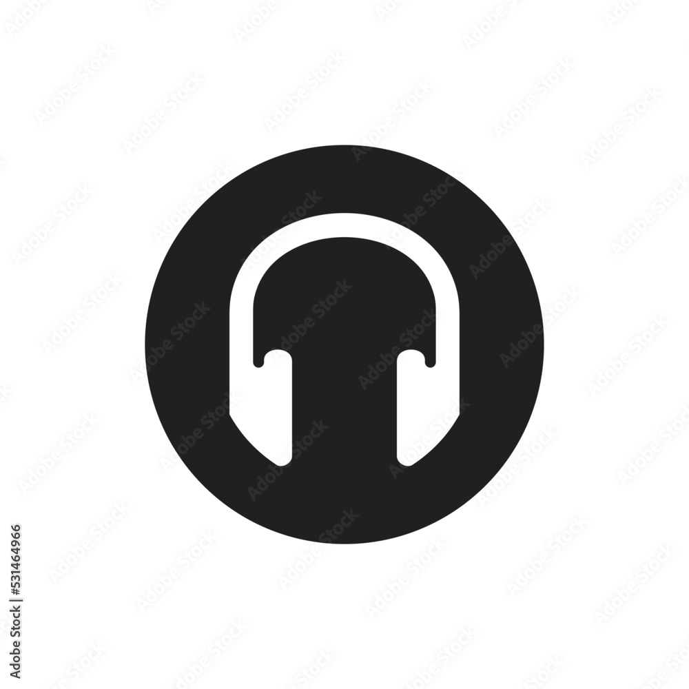 Headphone icon design, headset symbol vector illustration Headphone icon design, headset symbol vector illustration