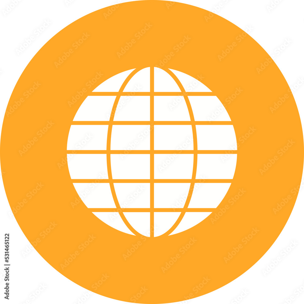 Globe Multicolor Circle Glyph Inverted Icon Globe Multicolor Circle Glyph Inverted Icon